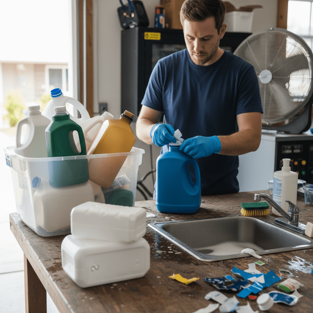 Collect and Clean HDPE Plastic