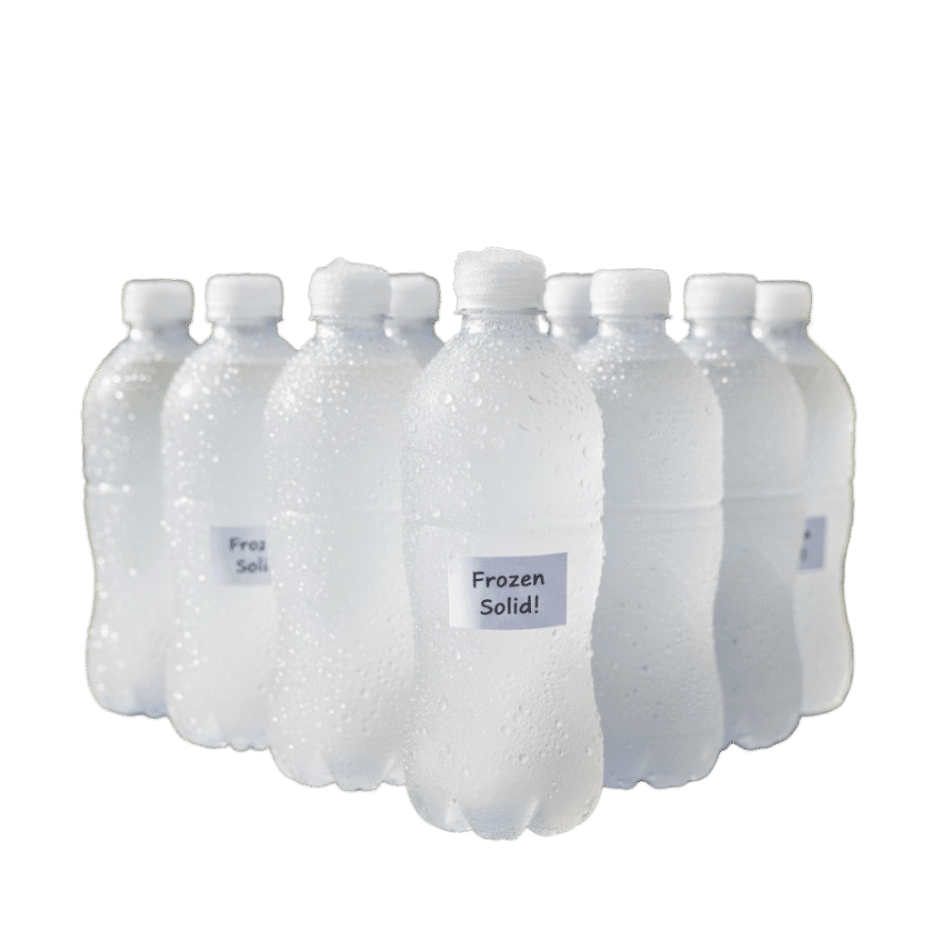 frozen water bottles