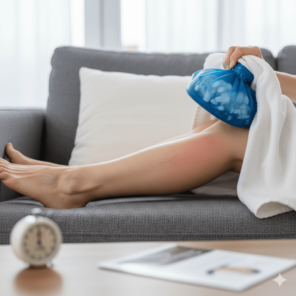 removing ice from effected area for warmness