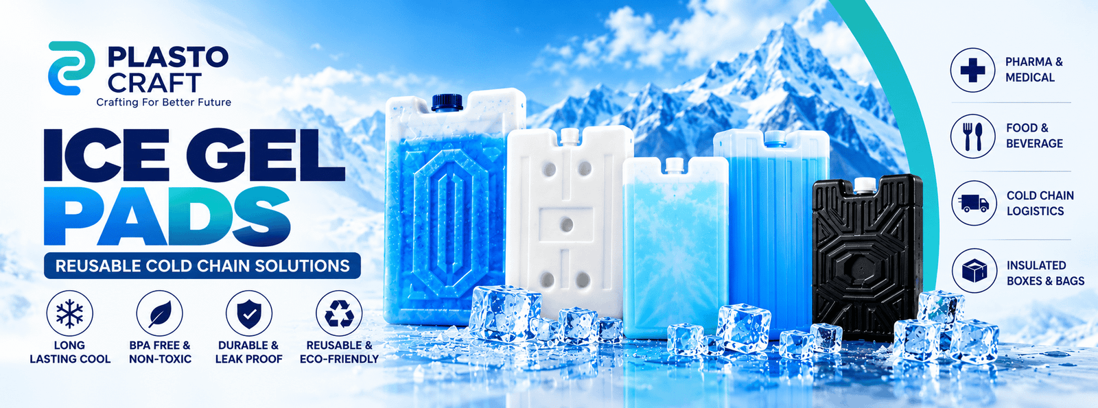 PlastoCraft Ice Gel Pads