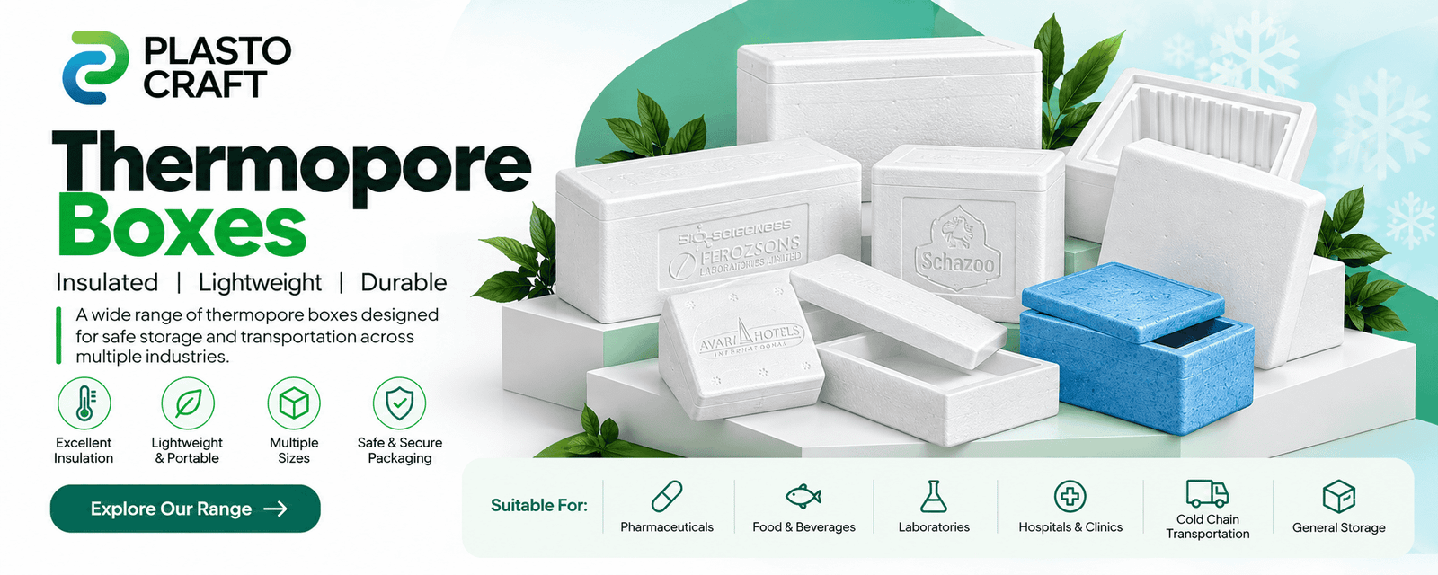 PlastoCraft Thermopore Boxes