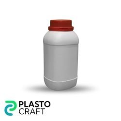 HDPE Square Jar with Red Cap